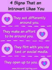 signs how to know if an introvert likes you