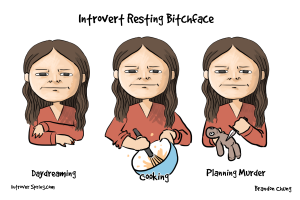 introvert resting b*tch face